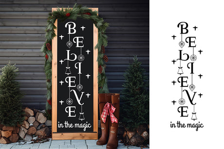 Christmas Porch Sign SVG | Believe in the Magic