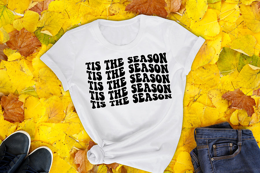 Tis the Season Cut File, Retro Fall SVG