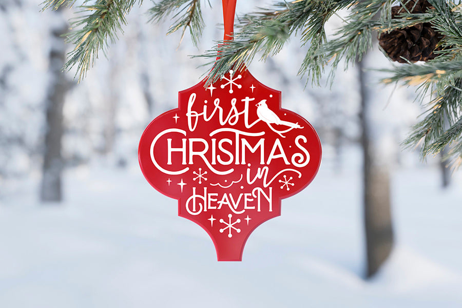 First Christmas in Heaven, Christmas Arabesque Ornament SVG