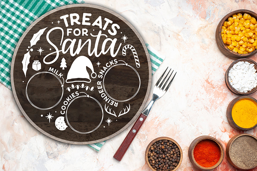 Treats for Santa SVG | Christmas Tray SVG