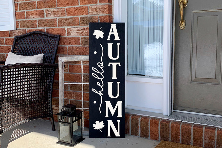 Hello Autumn SVG, Fall Porch Sign SVG