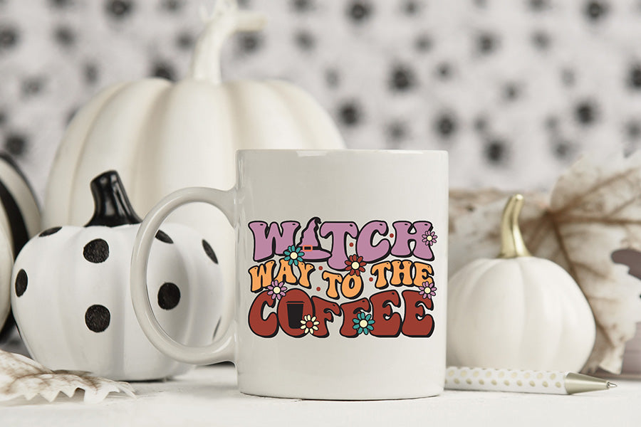 Witch Way to the Coffee PNG Sublimation