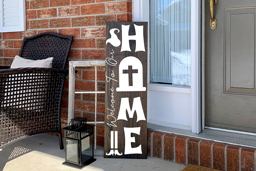 Welcome To Our Home, Halloween Porch Sign SVG