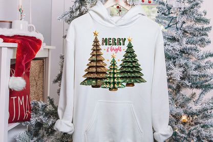 Merry & Bright, Christmas PNG Sublimation