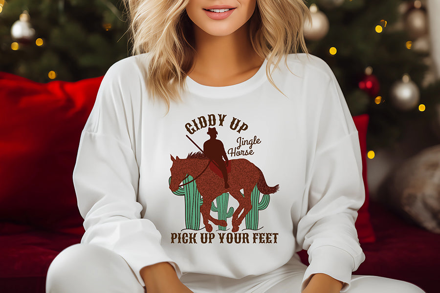 Western Christmas PNG Sublimation Design