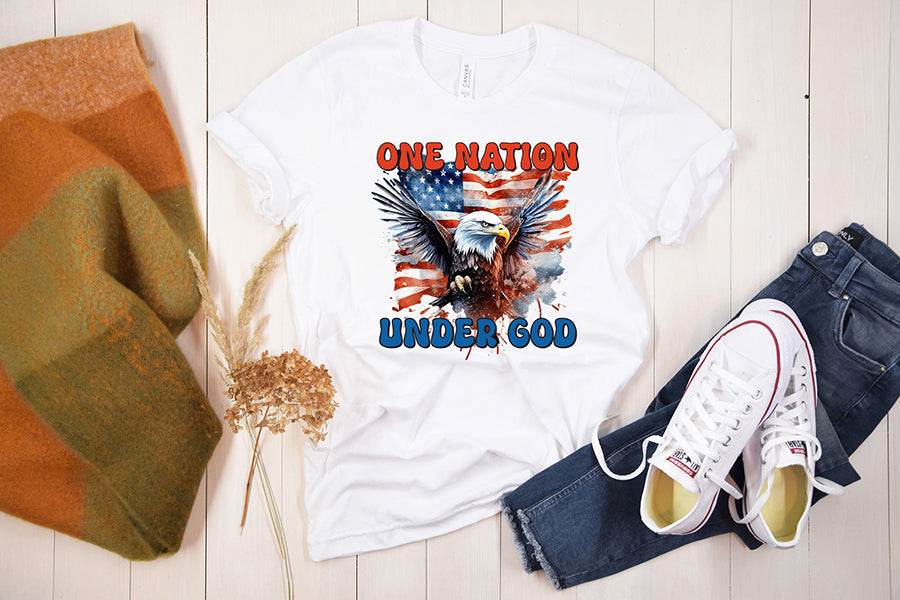 4th of July PNG Sublimation | One Nation Under God