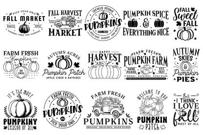 Fall Farmhouse Sign SVG Bundle