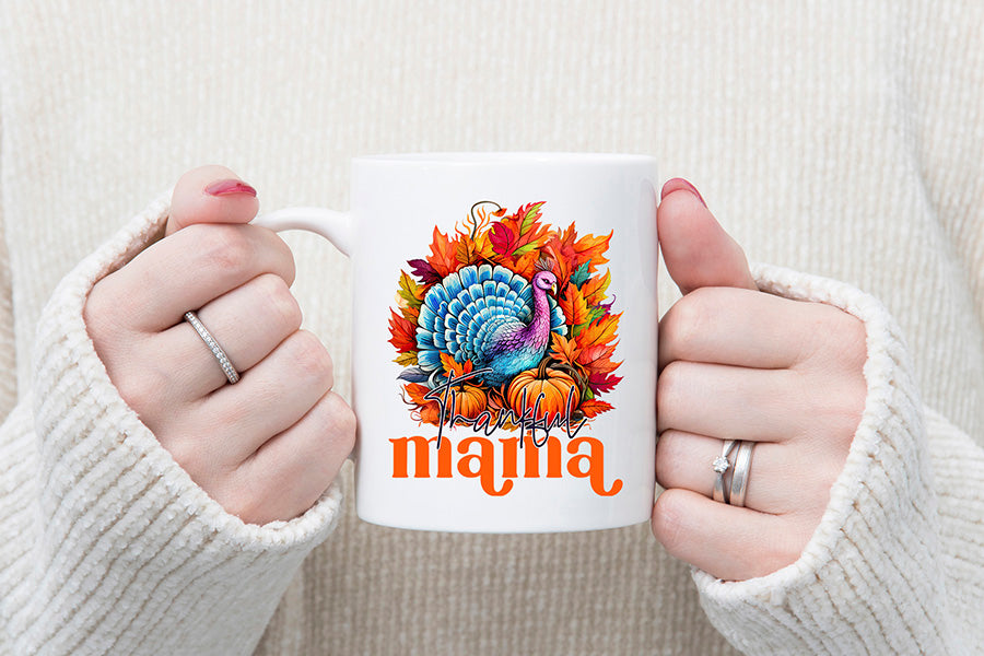 Thanksgiving Sublimation Design, Thankful Mama