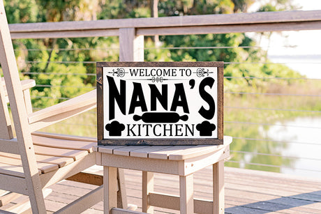 Welcome to Nana's Kitchen, Vintage Kitchen Sign SVG