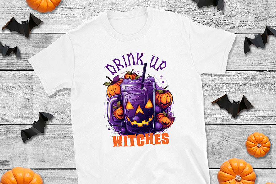 Funny Halloween Quote Sublimation - Drink Up Witch