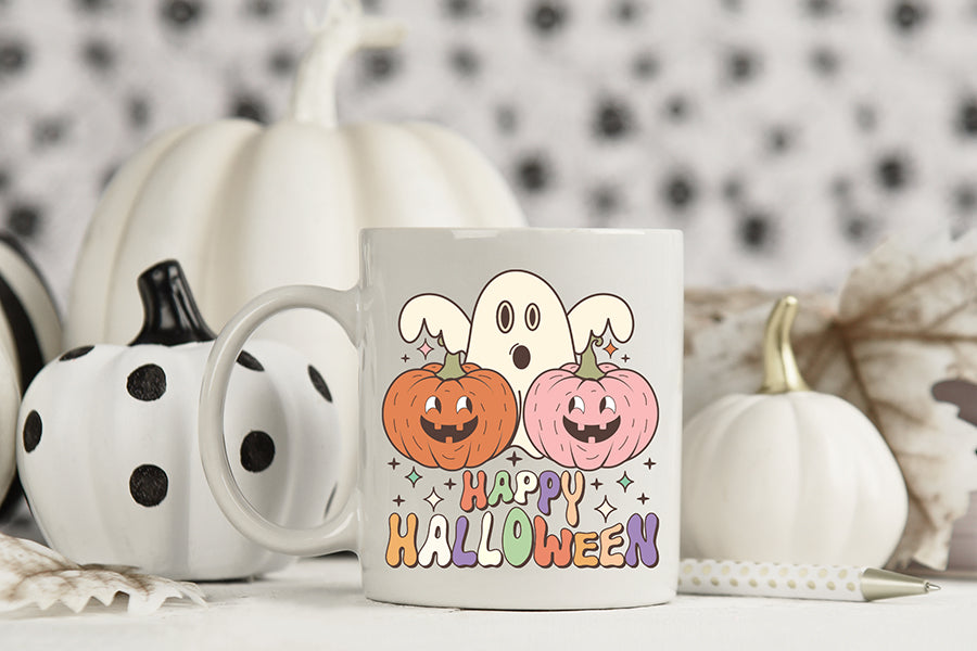 Happy Halloween Retro Sublimation Design