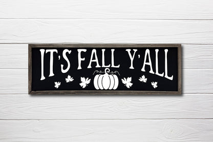 Vintage Fall Sign SVG - It's Fall Y'all SVG