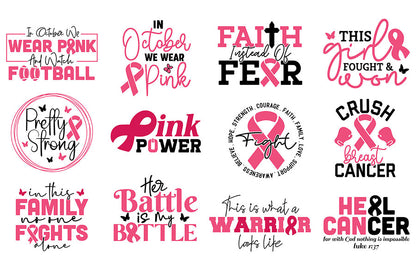 Breast Cancer Awareness SVG Bundle Vol.3