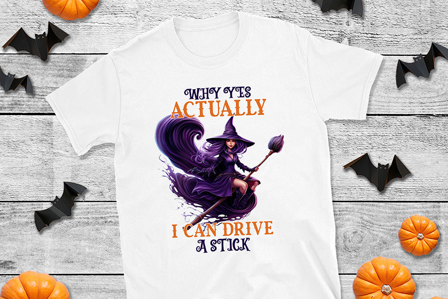 Funny Halloween PNG, Why Yes Actually I Can Drive a Stick