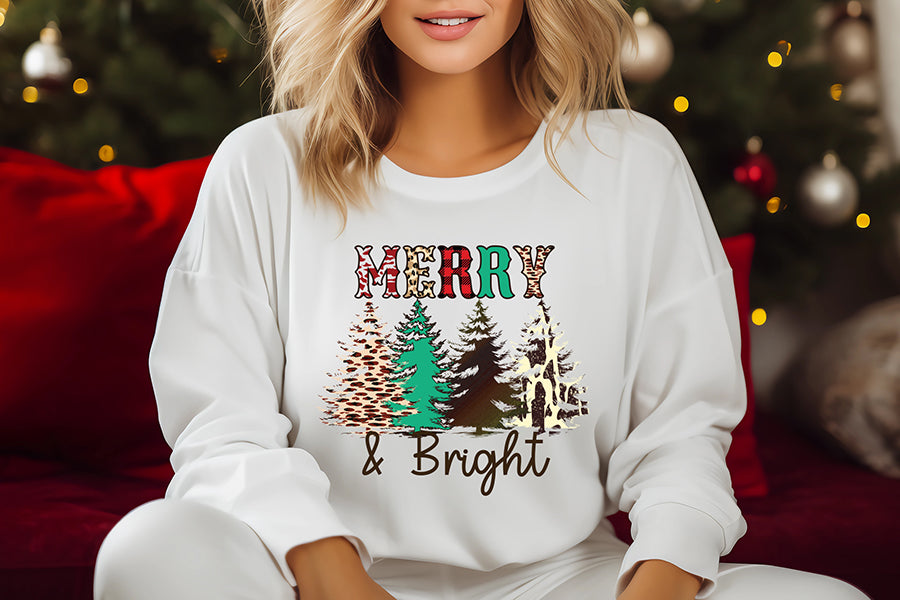 Western Christmas Sublimation - Merry & Bright