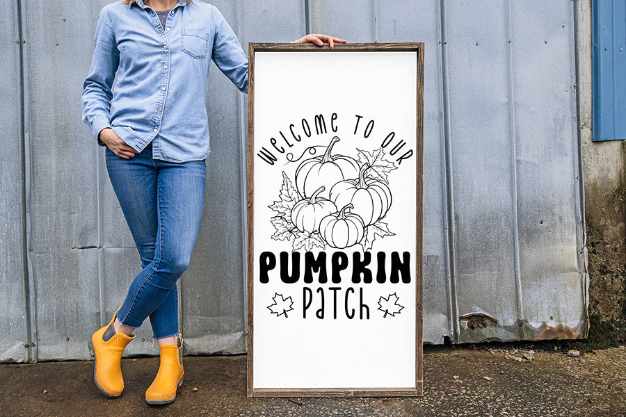 Welcome to Our Pumpkin Patch | Fall Farmhouse Sign SVG