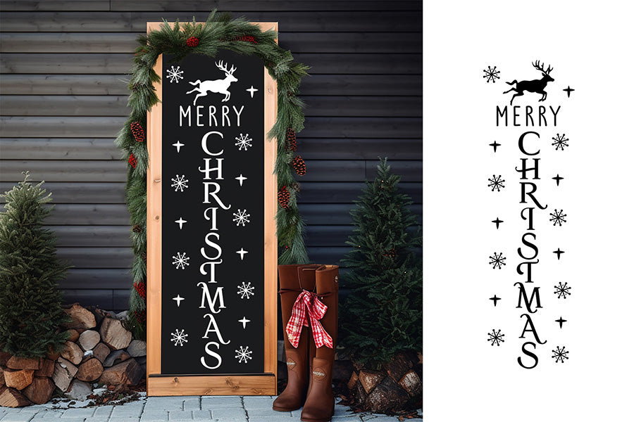 Merry Christmas Porch Sign SVG