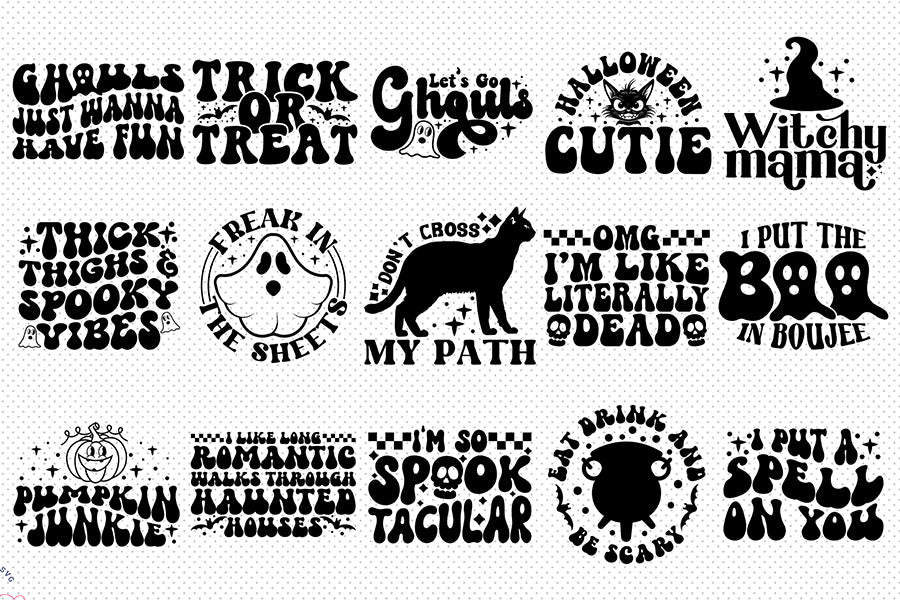 Retro Halloween SVG Bundle