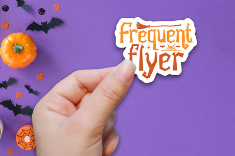 Halloween Printable Sticker, Frequent Flyer