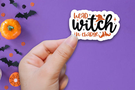 Halloween Sticker, Head Witch in Charge