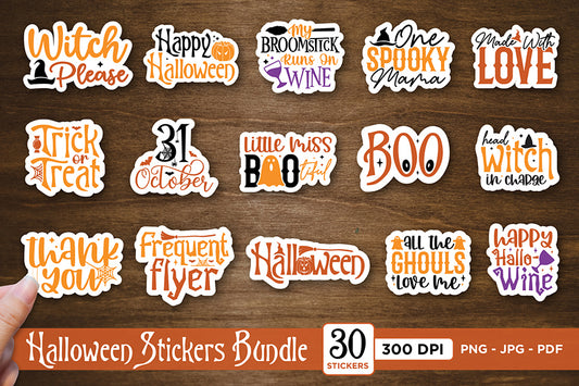 Halloween Printable Stickers Bundle