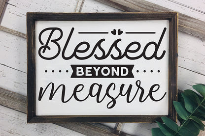 Blessed Beyond Measure, Thanksgiving Sign SVG