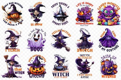 Funny Halloween Quotes Sublimation Bundle