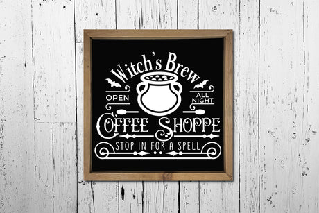Halloween Witch's Brew Coffee Shoppe SVG
