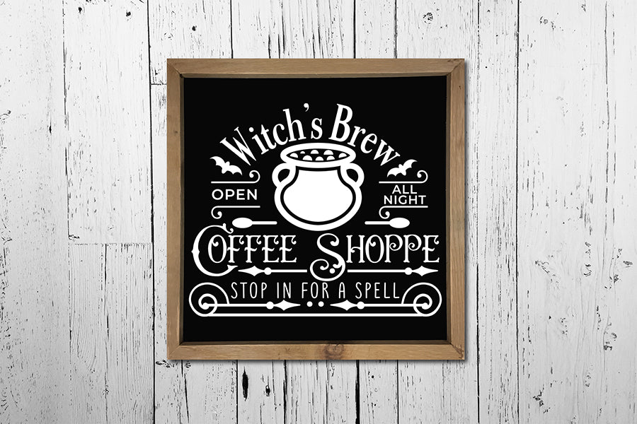 Halloween Witch's Brew Coffee Shoppe SVG