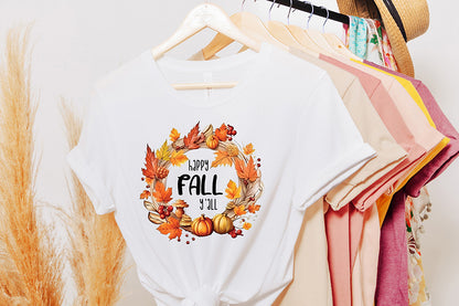 Fall Sublimation Design, Happy Fall Y'all PNG