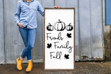 Fall Farmhouse Sign SVG, Friends Family Fall SVG