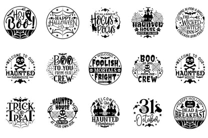 Halloween Round Sign SVG Bundle