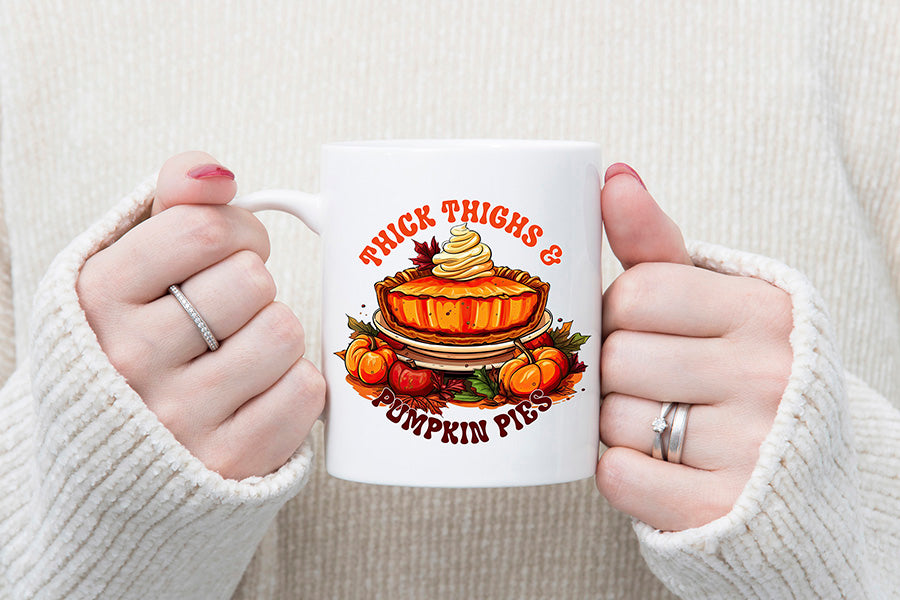 Thanksgiving Sublimation PNG - Thick Thighs & Pumpkin Pies
