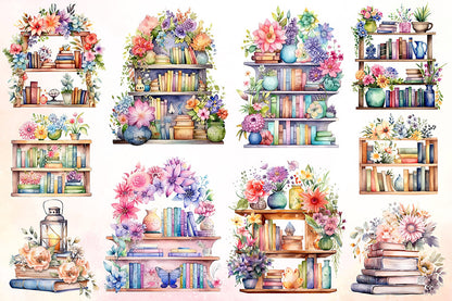 Watercolor Fantasy Bookshelf Sublimation Bundle