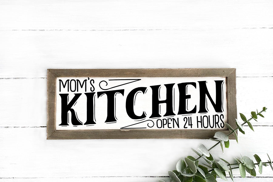 Mom's Kitchen SVG, Vintage Kitchen Sign SVG