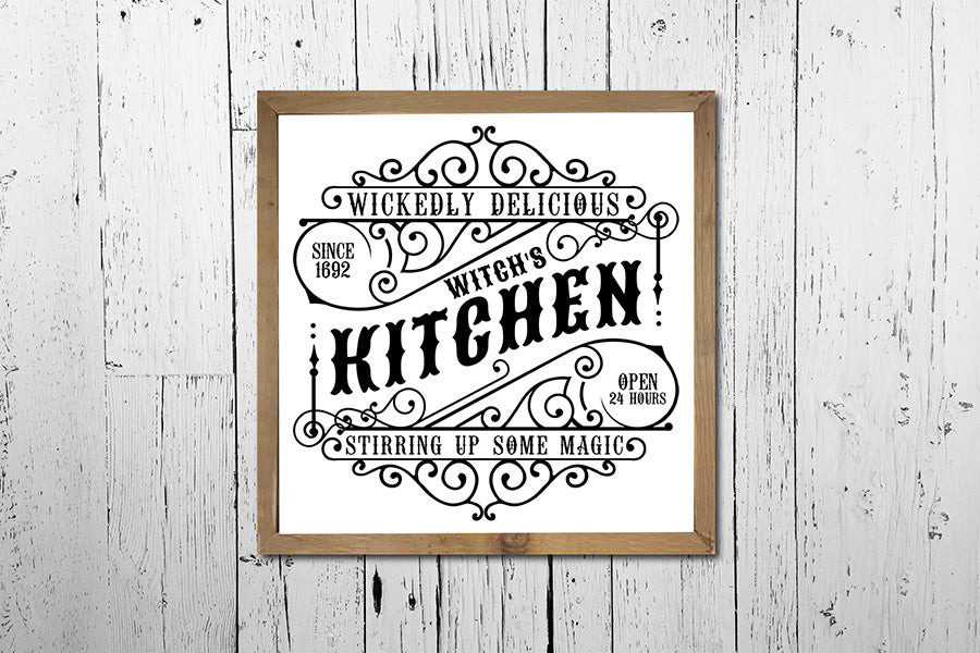 Witch's Kitchen SVG, Vintage Halloween Sign SVG