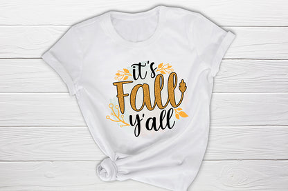 Fall Sublimation Design, It's Fall Y'all PNG