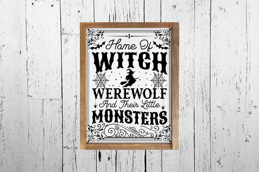 Home of Witch SVG | Vintage Halloween Sign SVG