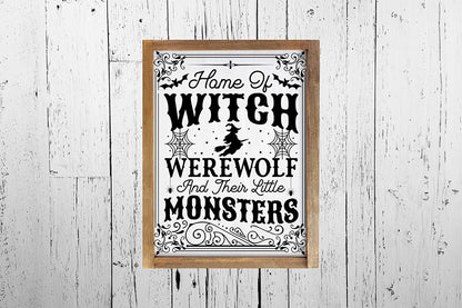 Home of Witch SVG | Vintage Halloween Sign SVG