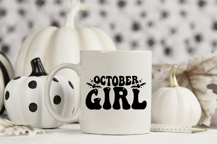 Retro Halloween SVG - October Girl SVG