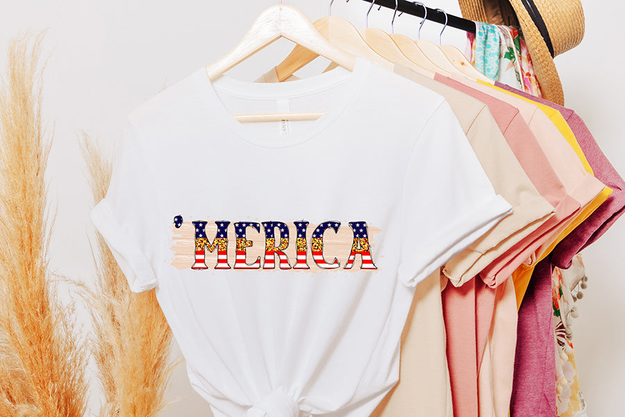 Merica, Patriotic Sublimation Design