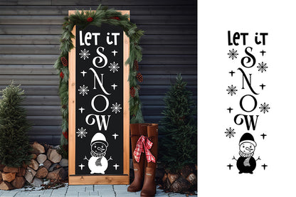 Let It Snow | Christmas Porch Sign SVG