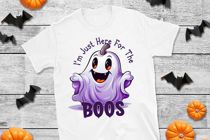 Funny Halloween Quote PNG, I'm Just Here for the Boos