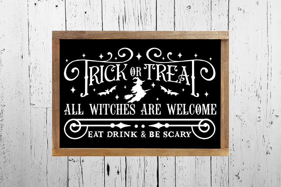 Vintage Halloween Sign SVG | Trick or Treat