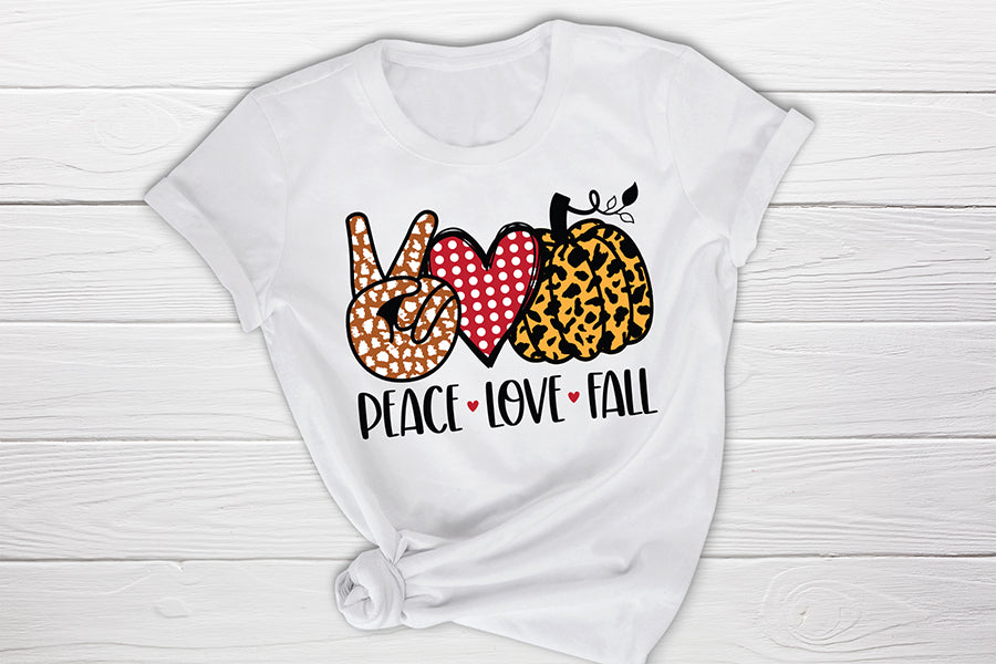 Fall Sublimation Design, Peace Love Fall PNG