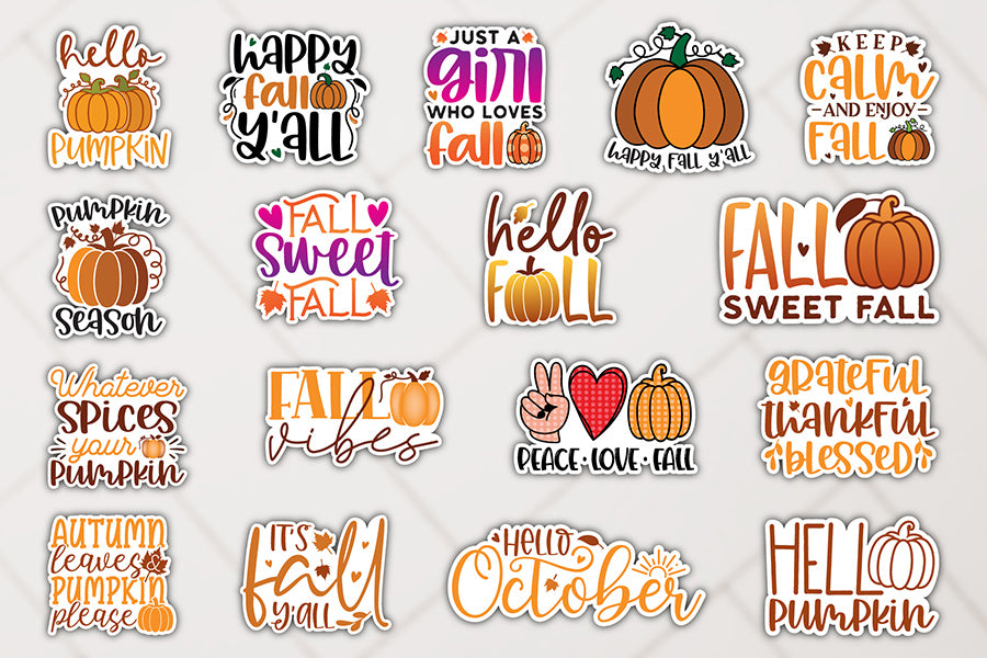 Fall Printable Stickers Bundle