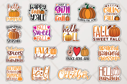 Fall Printable Stickers Bundle