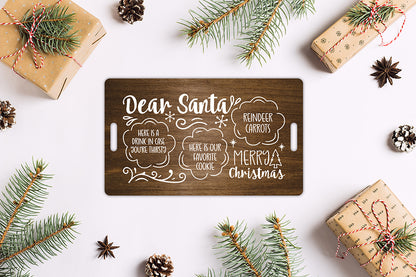 Dear Santa Tray SVG | Christmas Tray SVG