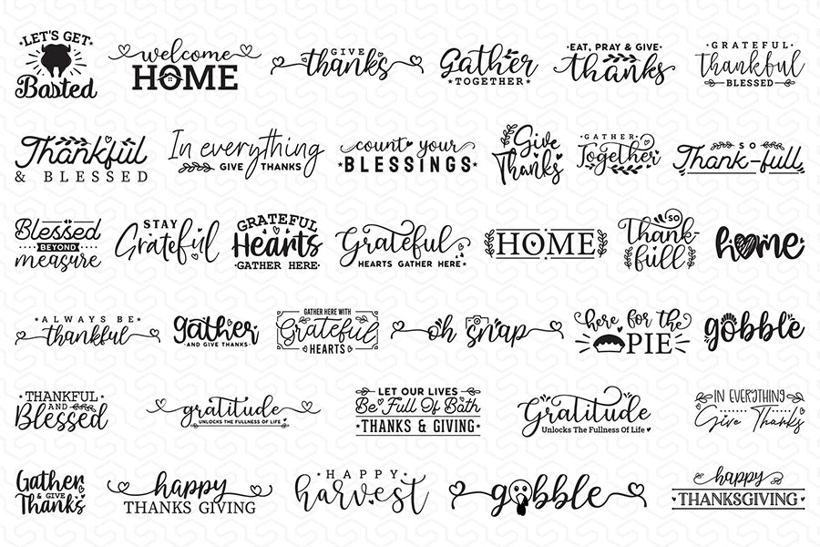 Thanksgiving Sign SVG Bundle