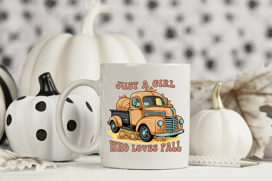 Just a Girl Who Loves Fall PNG Sublimation